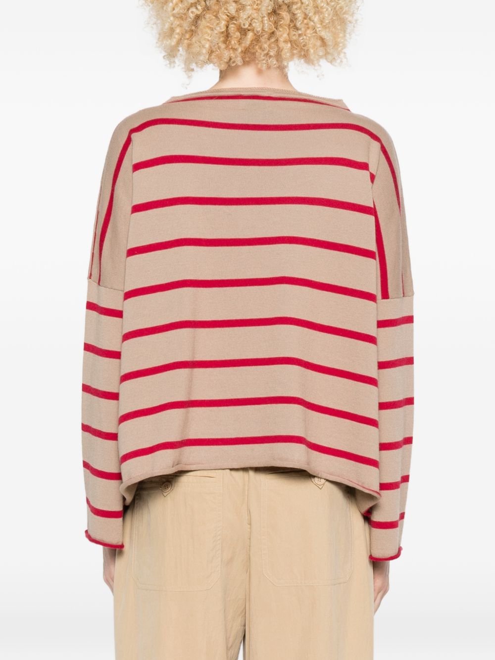 Beyou Cashmere and cotton striped sweater