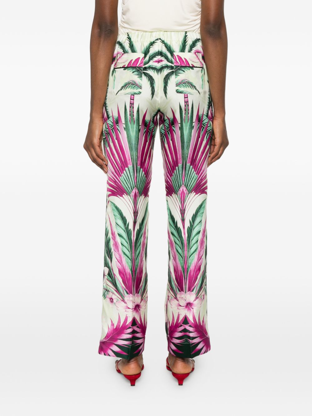 F.R.S . Printed silk trousers