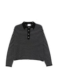 Beyou Cashmere striped polo shirt