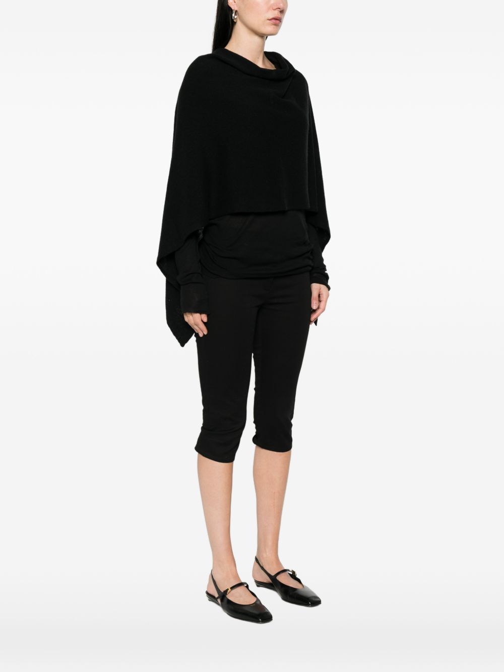 Beyou V-neck cashmere Cashmere poncho