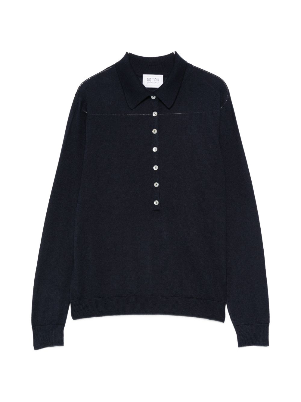 Beyou Cashmere and silk polo sweater