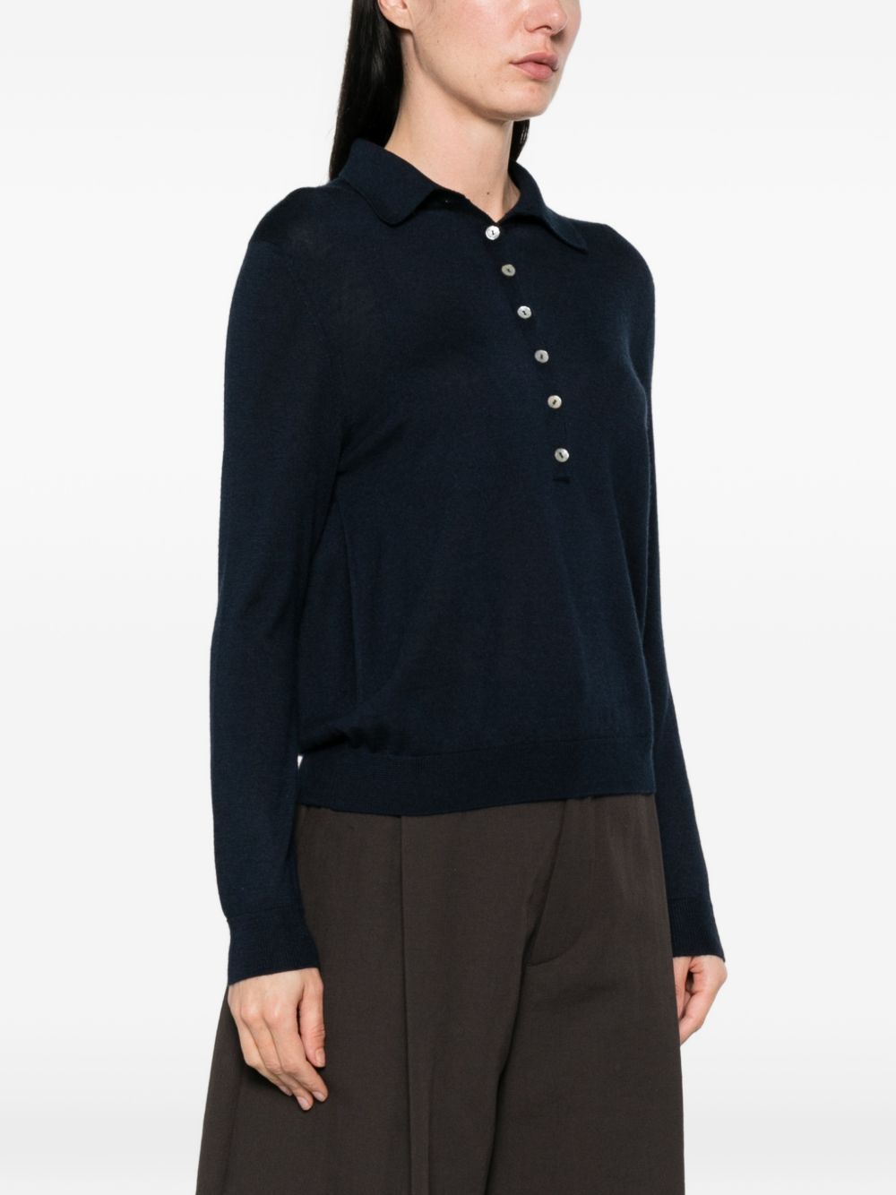 Beyou Cashmere and silk polo sweater