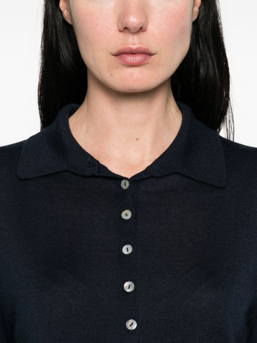 Beyou Cashmere and silk polo sweater