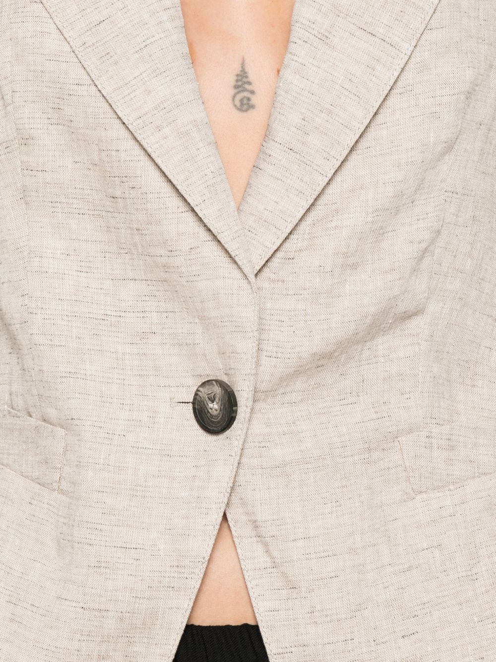 Emporio Armani Linen single-breasted jacket