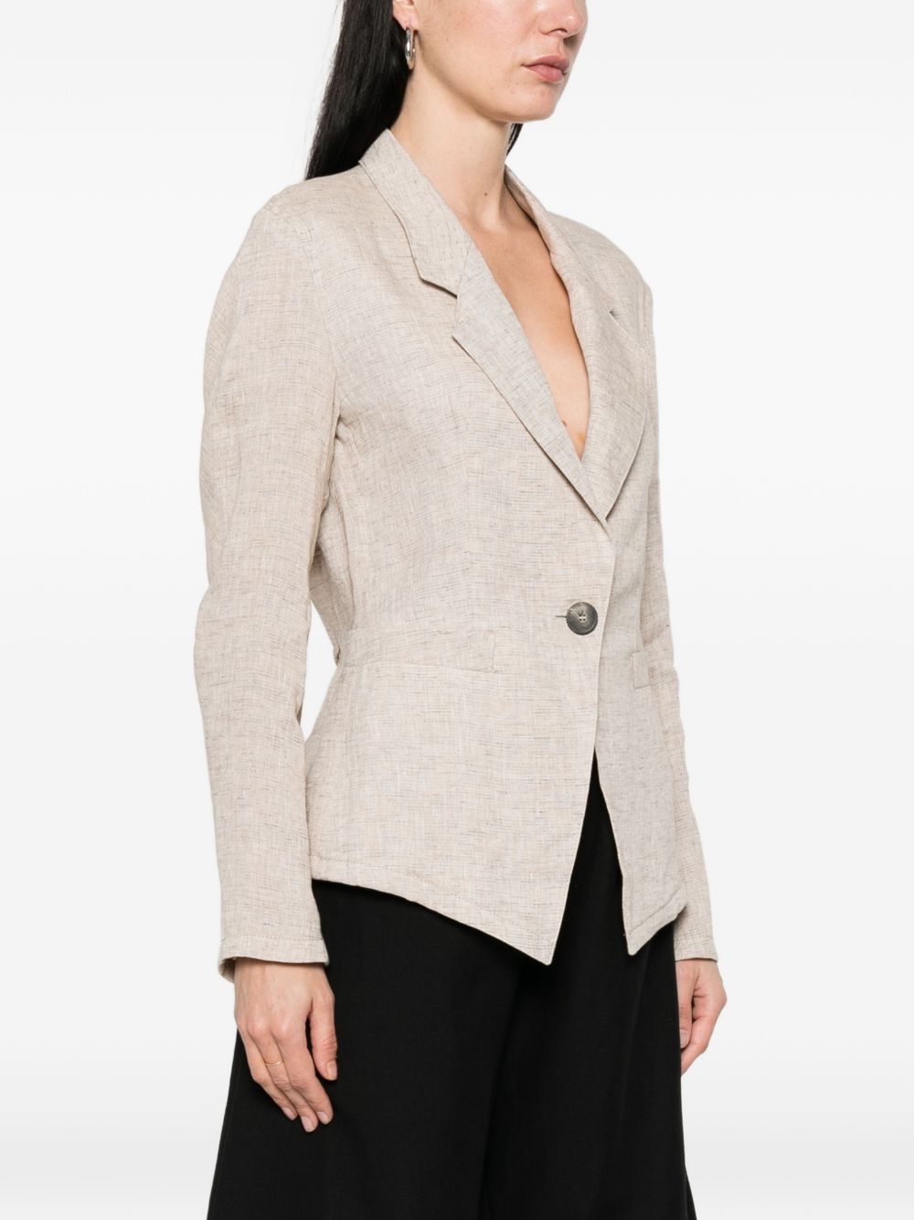 Emporio Armani Linen single-breasted jacket
