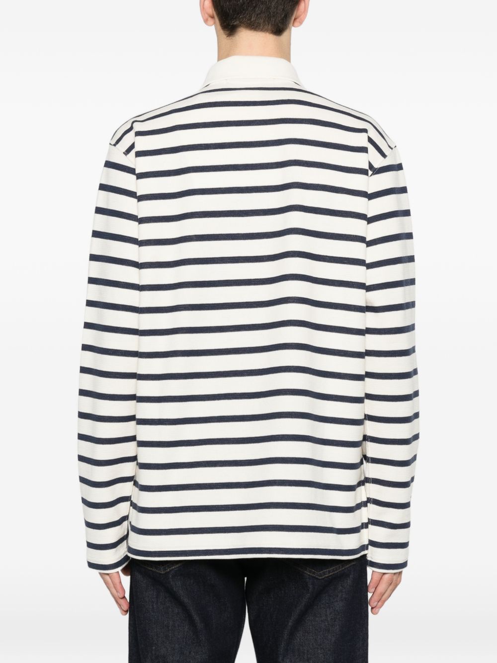 Junya Watanabe Striped cotton polo shirt