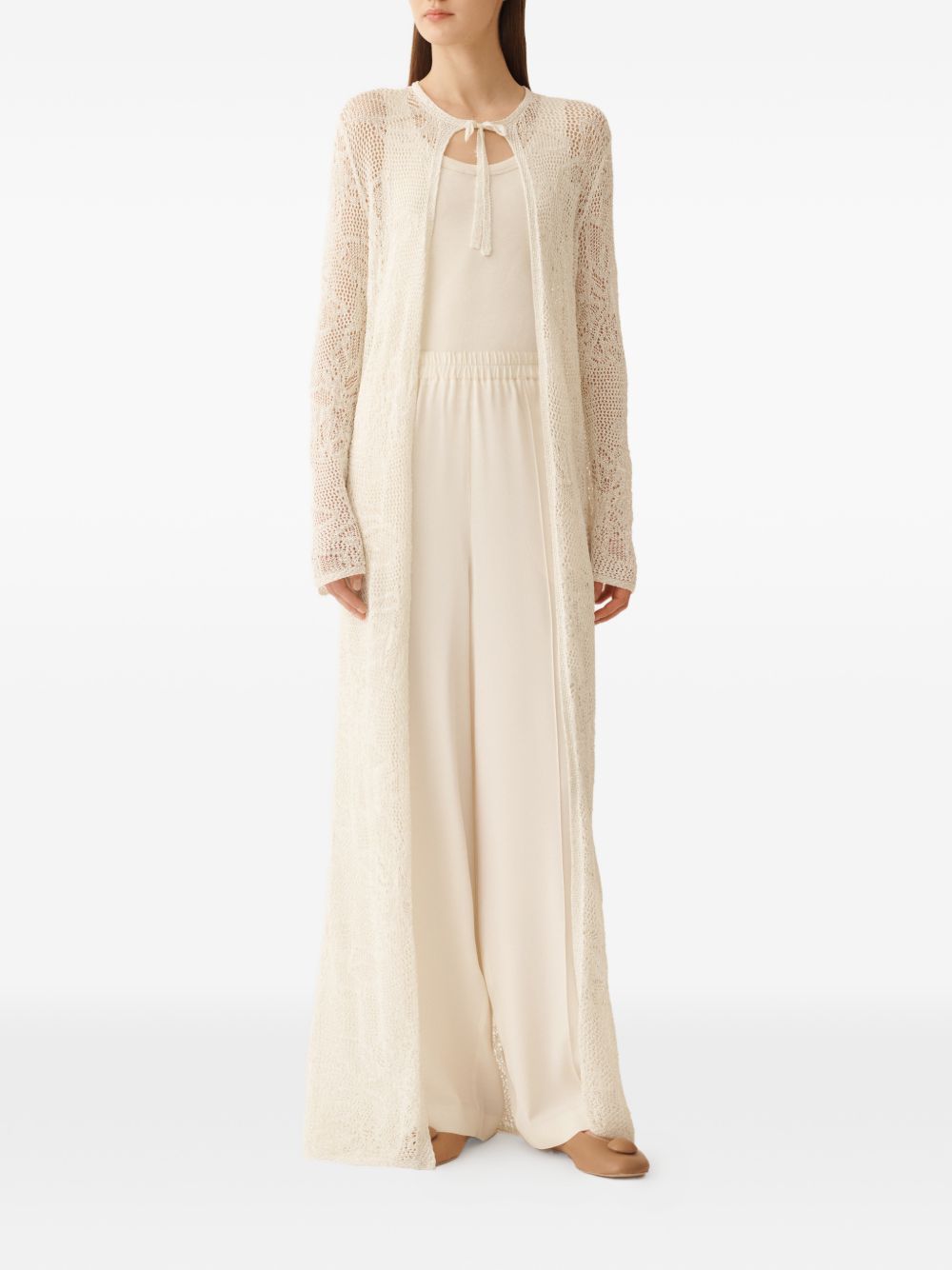 Fabiana Filippi Crochet long cardigan