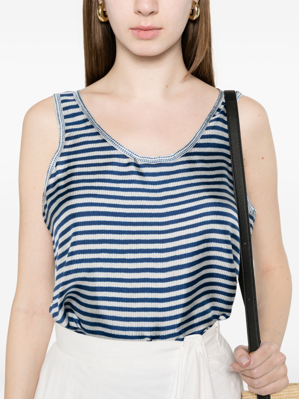 Pierre Louis Mascia Striped silk top