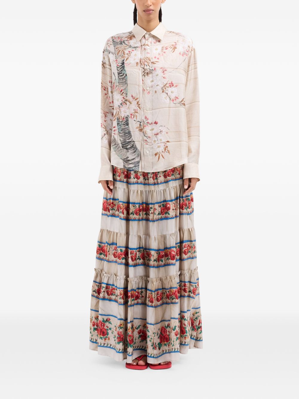 Pierre Louis Mascia Printed silk shirt