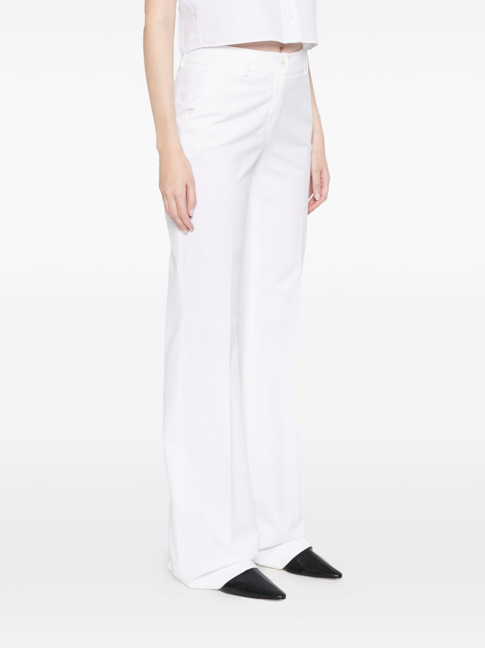 Via Masini 80 Cotton wide-leg trousers