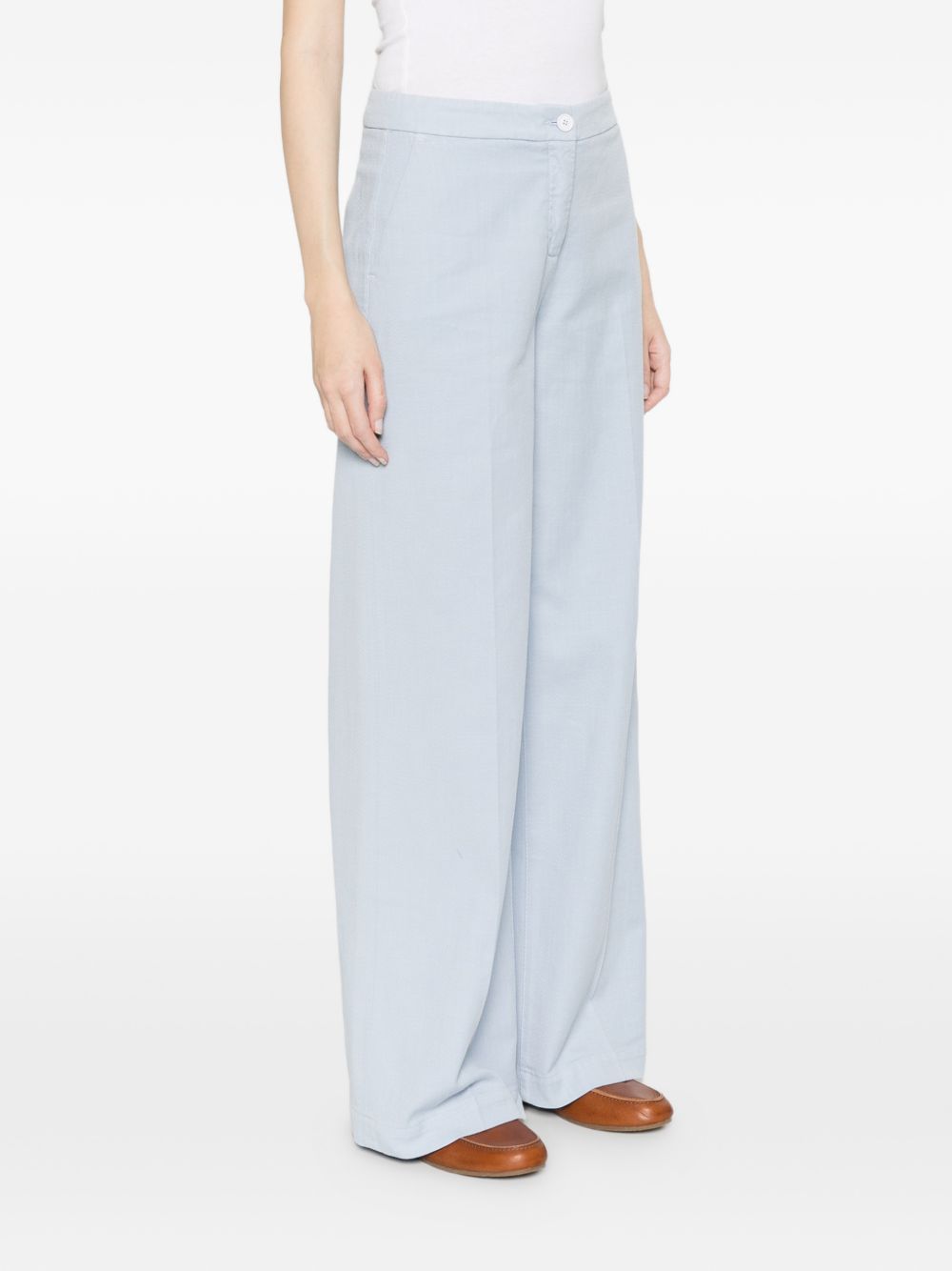 Via Masini 80 Cotton wide-leg trousers