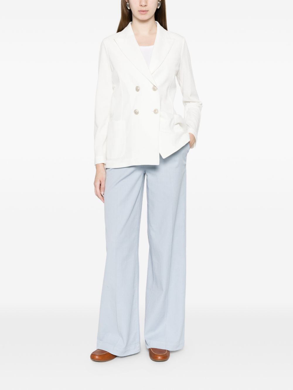 Via Masini 80 Cotton wide-leg trousers