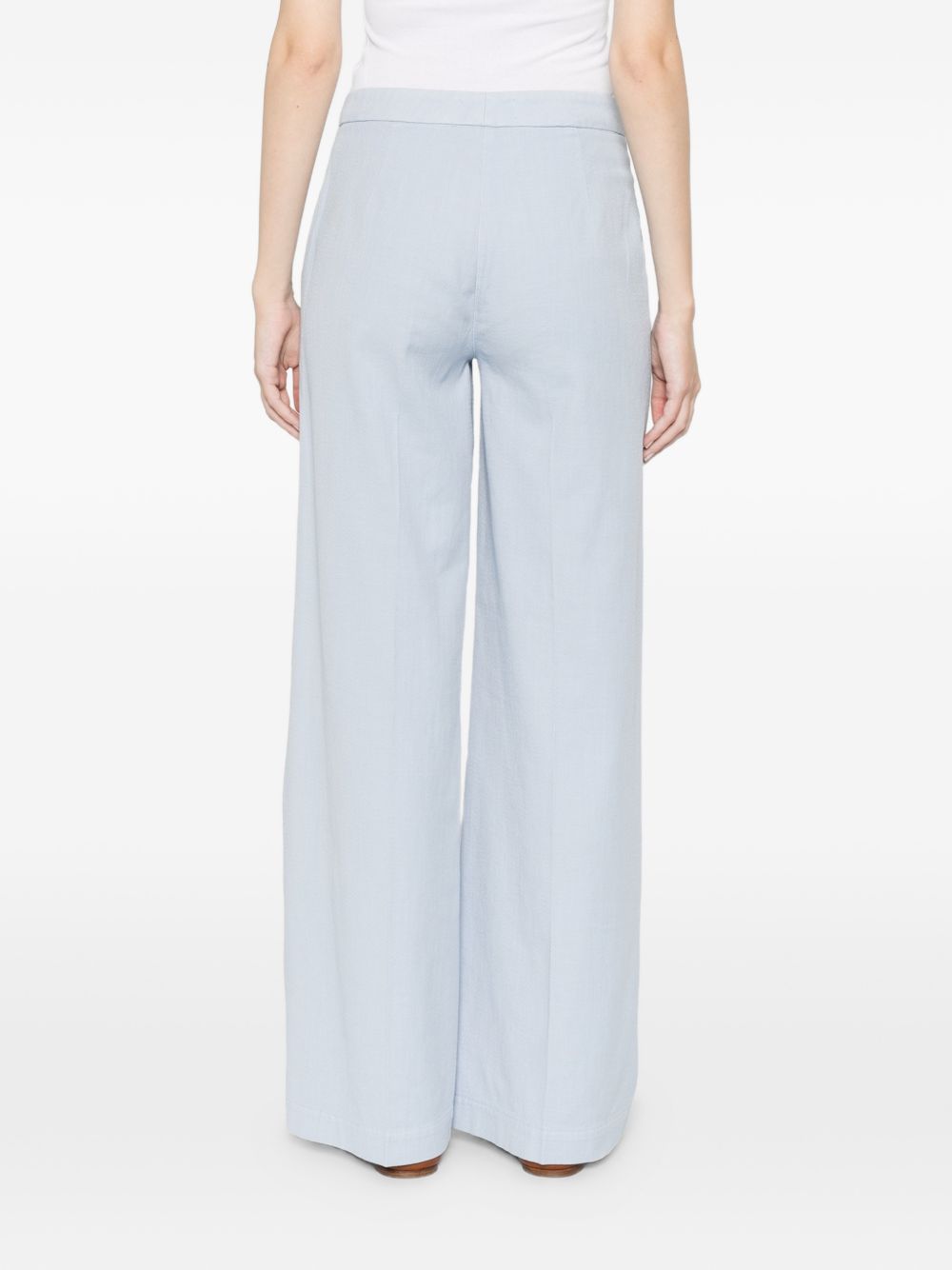 Via Masini 80 Cotton wide-leg trousers