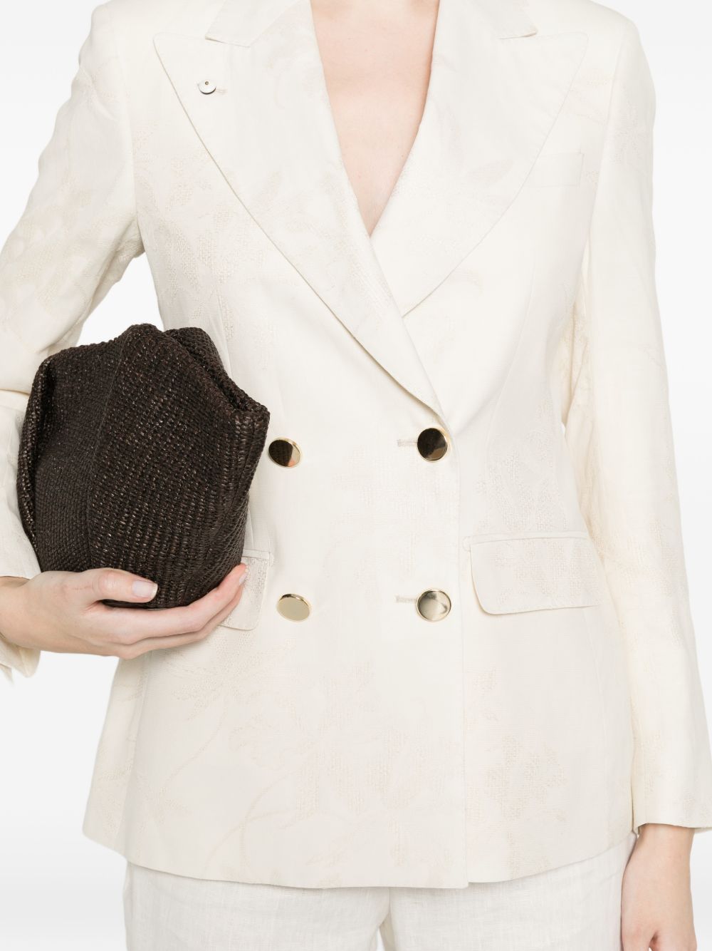 L.B.M. 1911 Linen blend double-breasted jacket