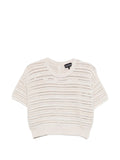 Emporio Armani Cotton open-knit cardigan