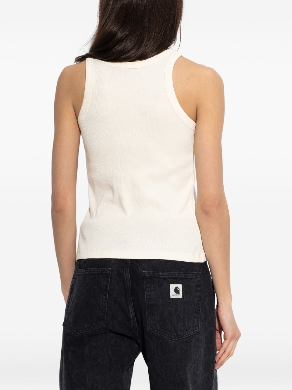 Maison Kitsuné Maison KitsunÃ© Logo cotton tank top