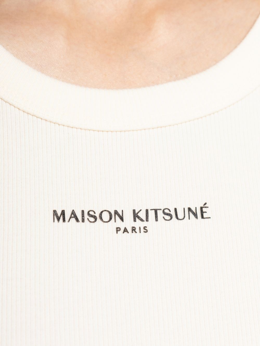 Maison Kitsuné Maison KitsunÃ© Logo cotton tank top