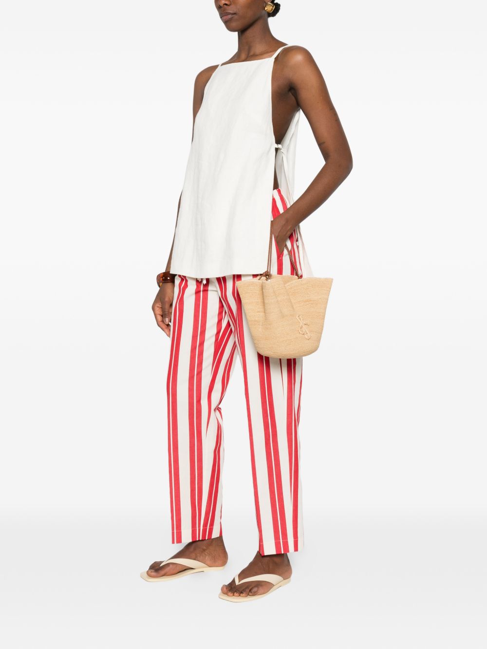 Forte Forte Striped drawstring trousers
