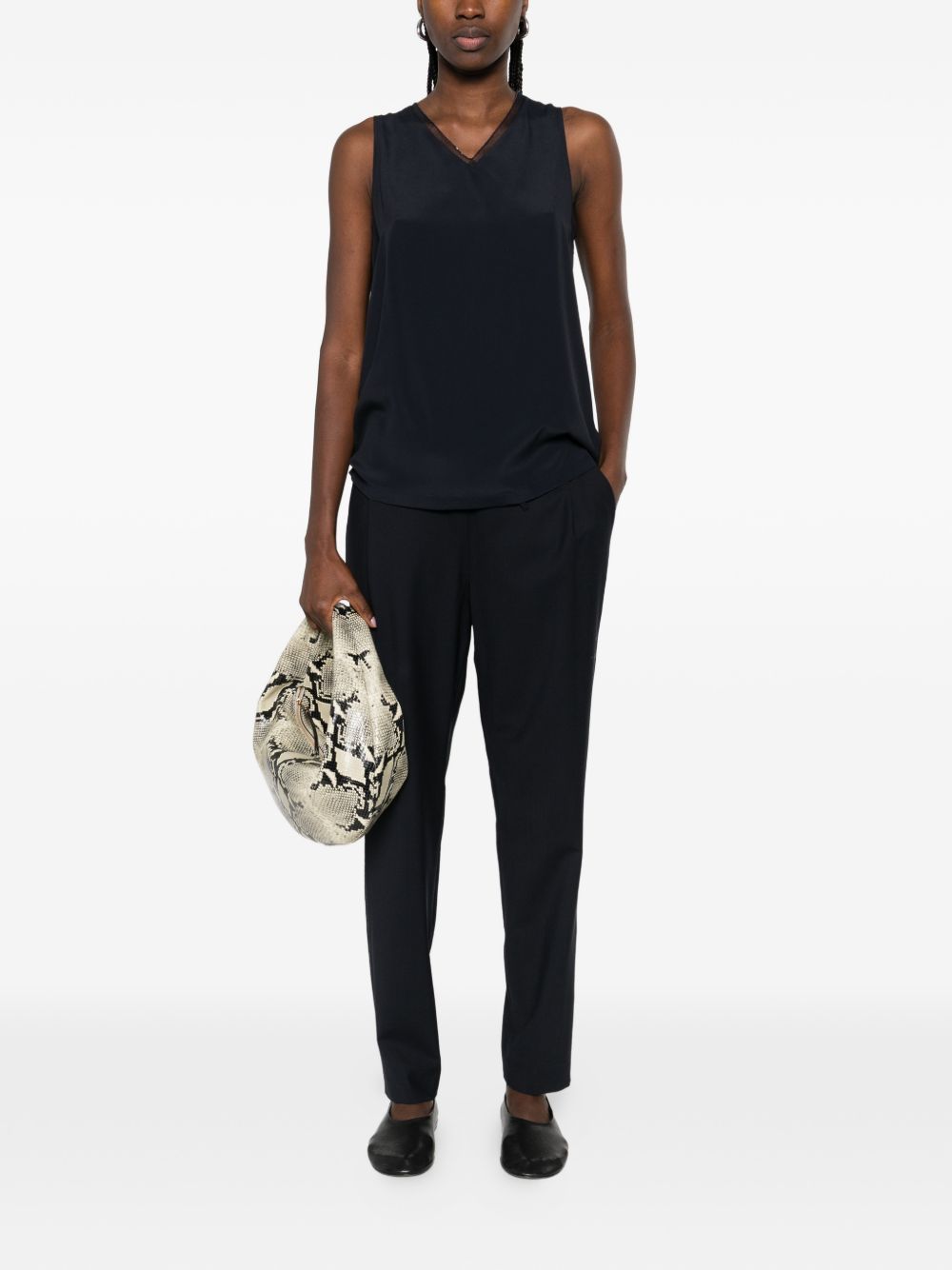 Fabiana Filippi Wool drawstring trousers