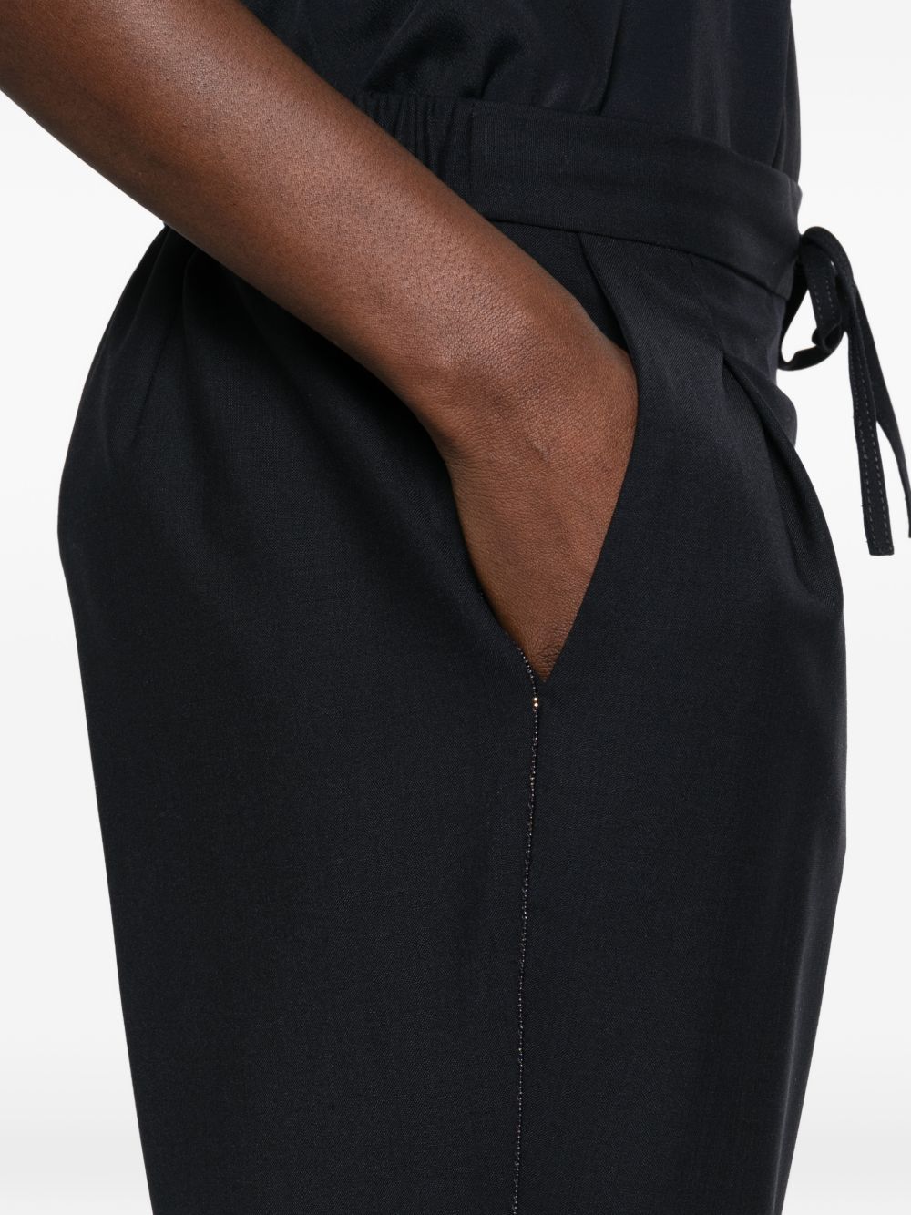 Fabiana Filippi Wool drawstring trousers