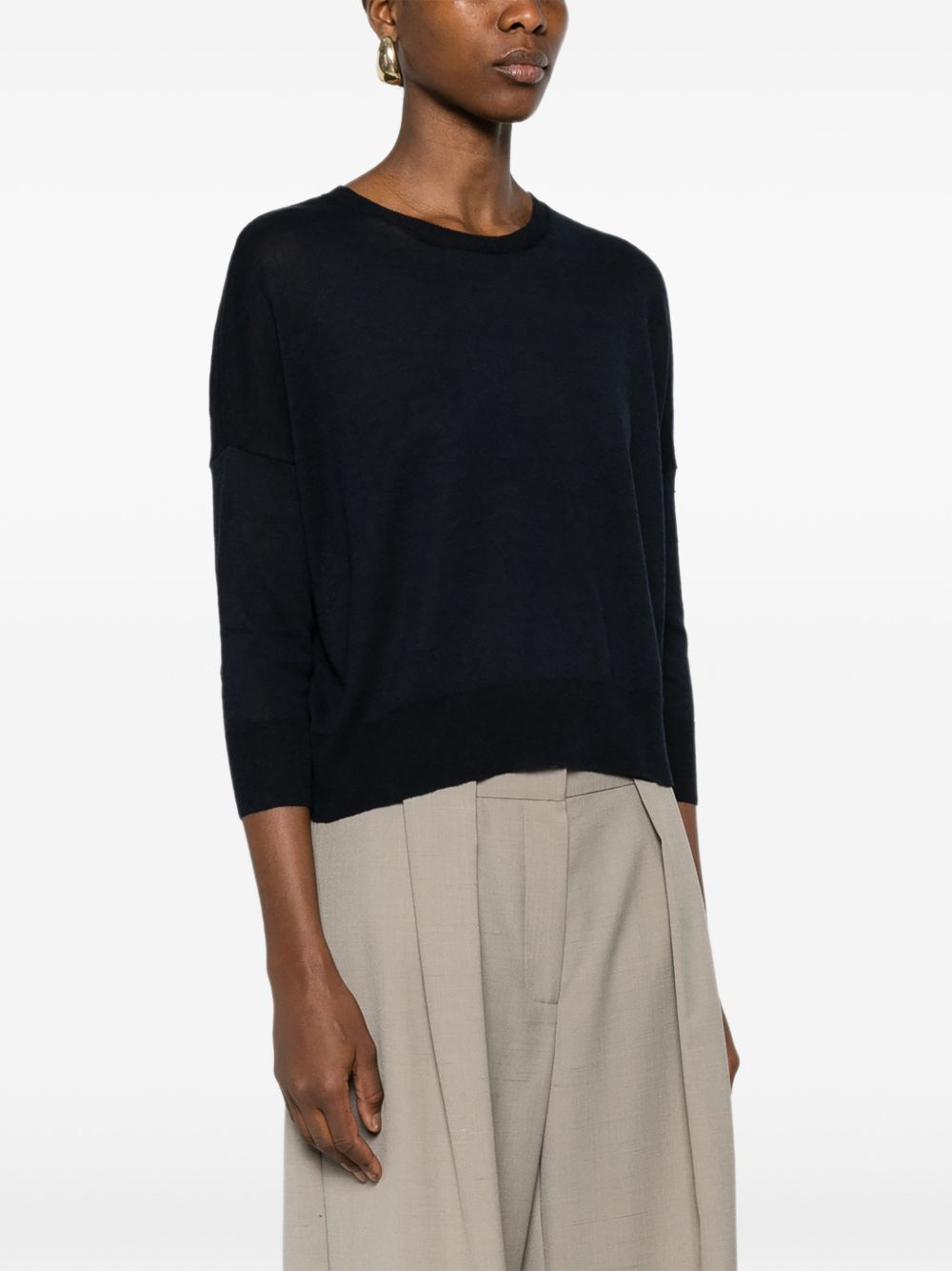 Base Linen and cotton blend sweater