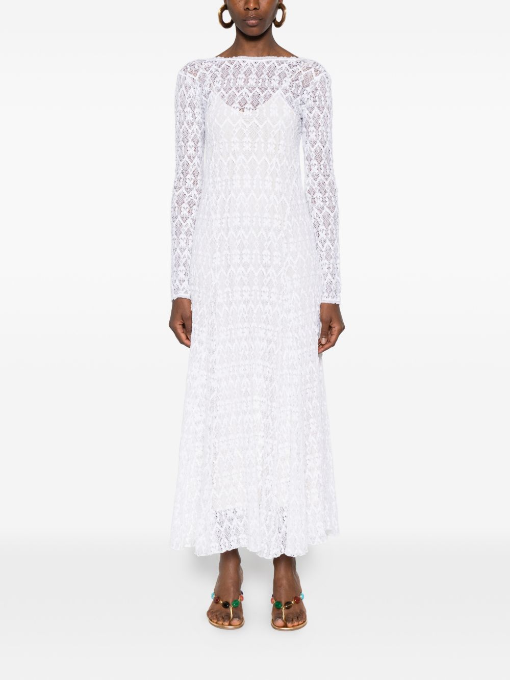 Forte Forte V-back Lace long dress