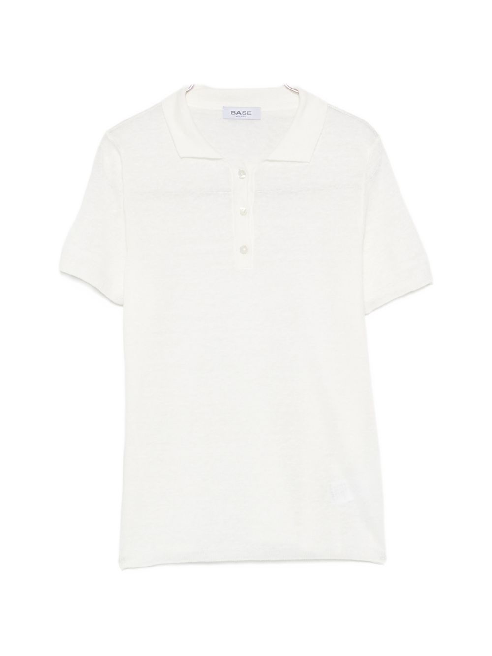 Base Linen and cotton blend polo shirt