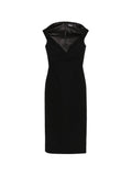 Solace London V-neck zip fastening Monica midi dress