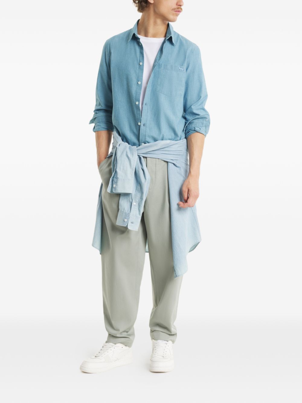 Maison Kitsuné Maison KitsunÃ© Profile Fox cotton shirt
