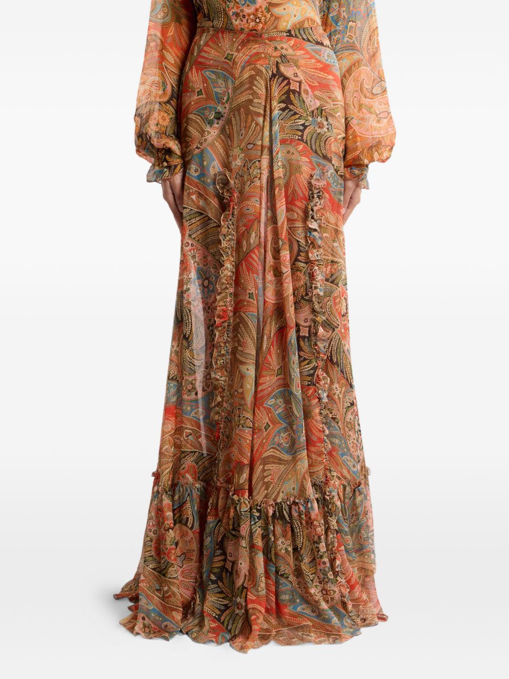 Etro Printed long skirt