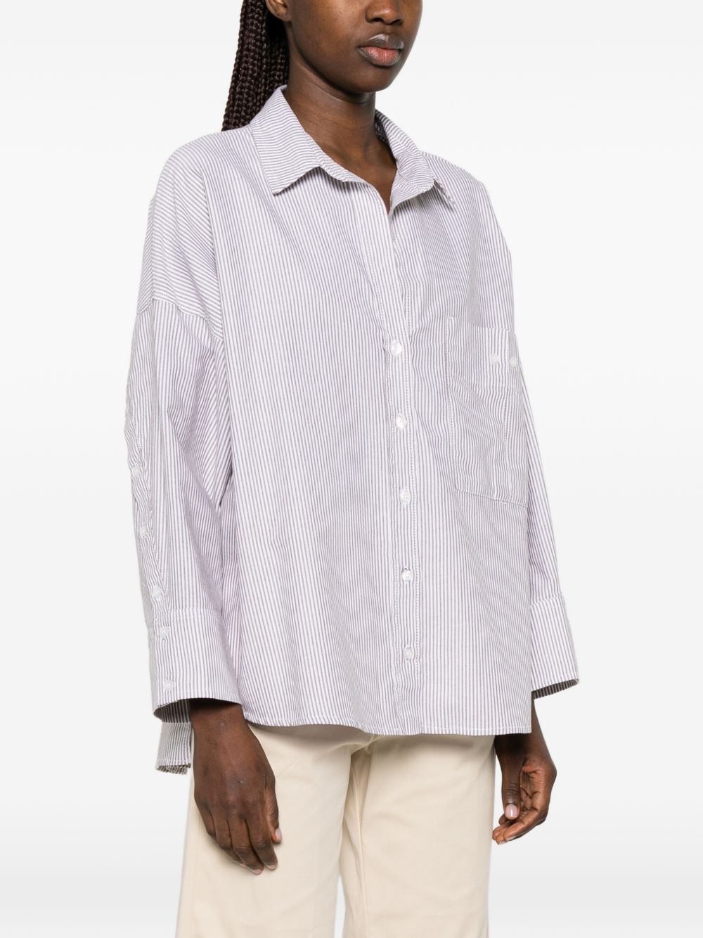 White Sand Striped cotton shirt