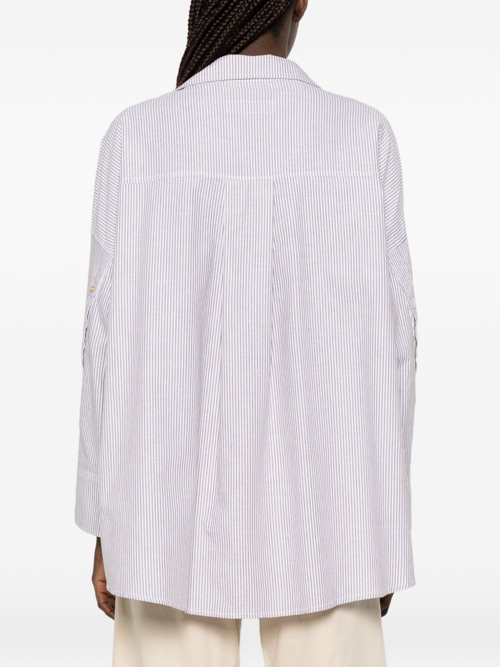 White Sand Striped cotton shirt