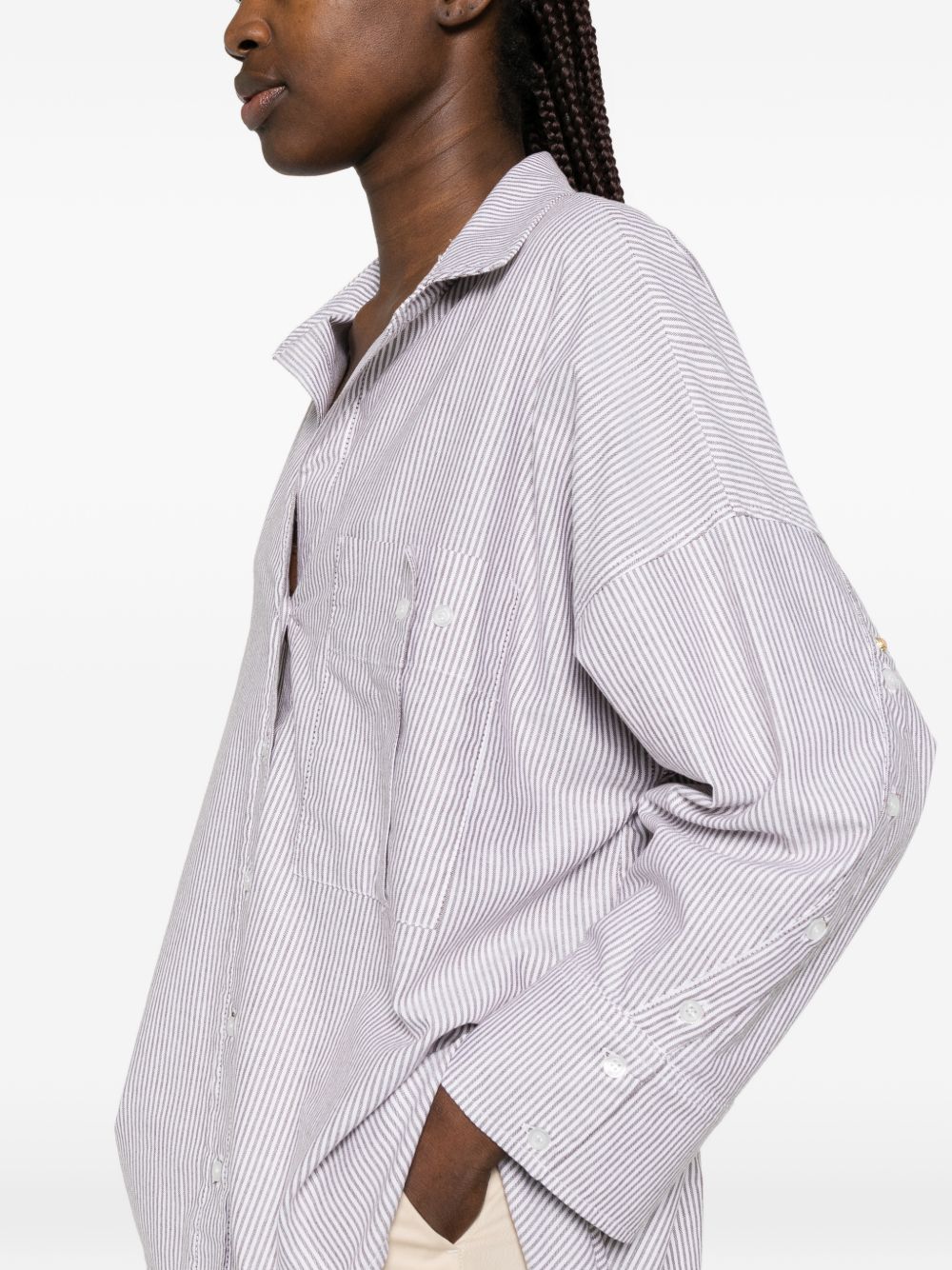 White Sand Striped cotton shirt