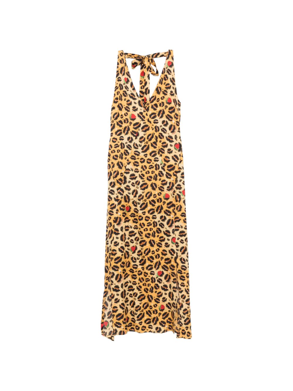 Alessandro Enriquez V-neck Printed long dress