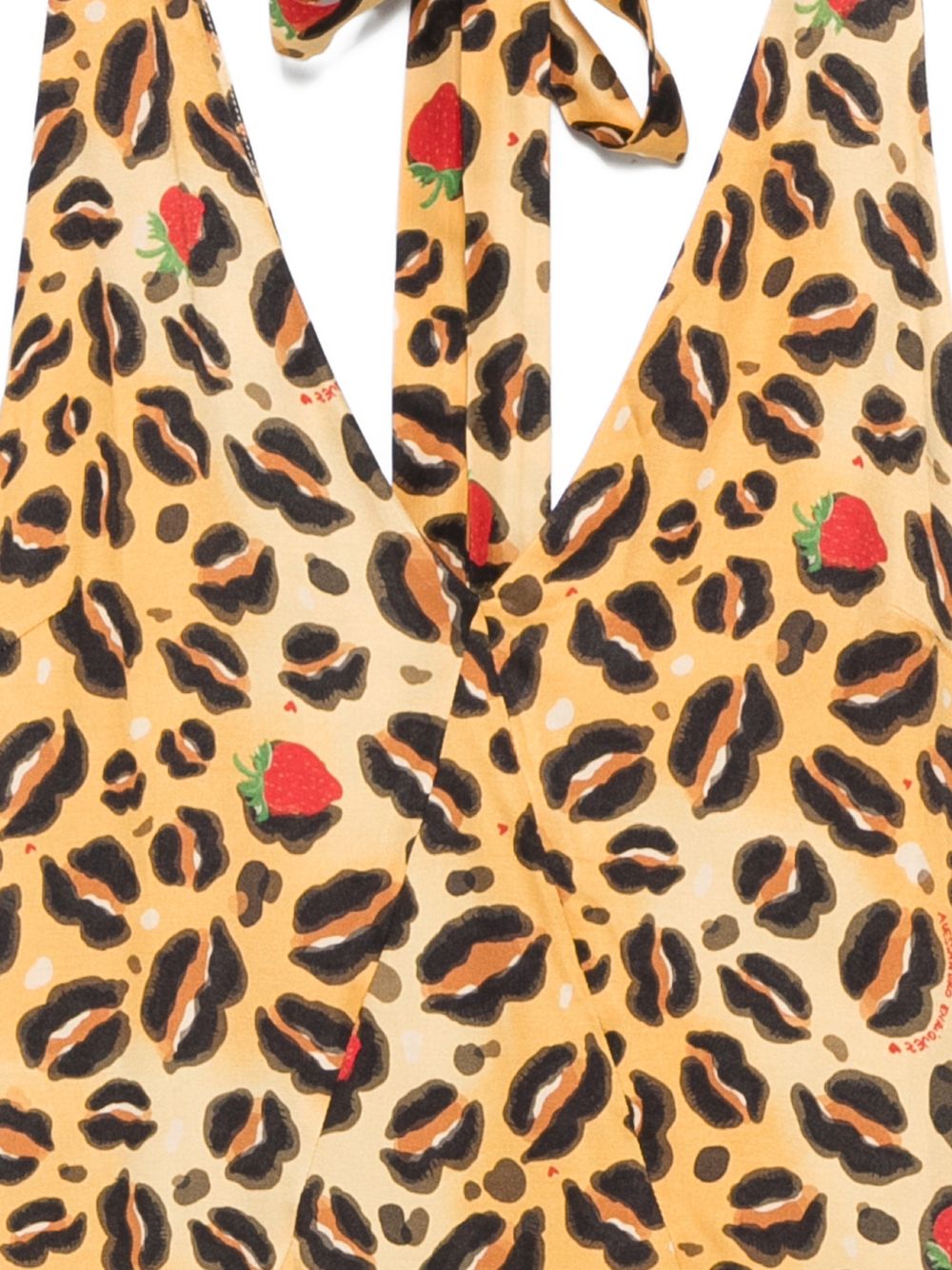 Alessandro Enriquez V-neck Printed long dress