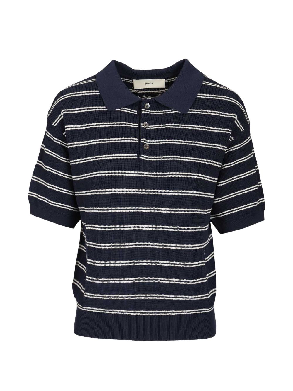 Dunst Cotton blend striped polo shirt
