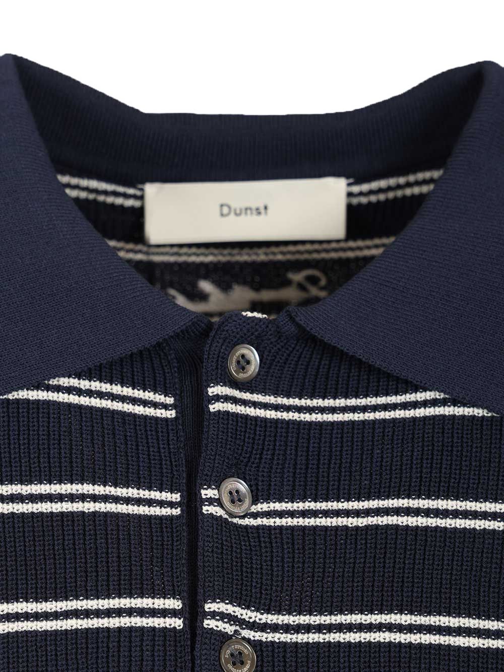Dunst Cotton blend striped polo shirt