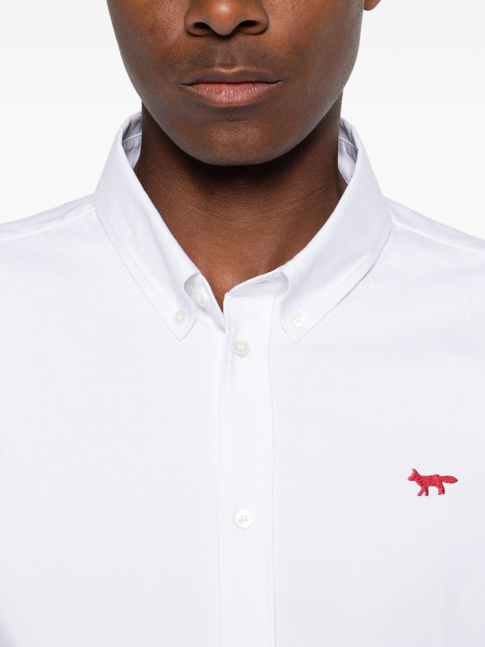 Maison Kitsuné Maison KitsunÃ© Profile Fox cotton shirt
