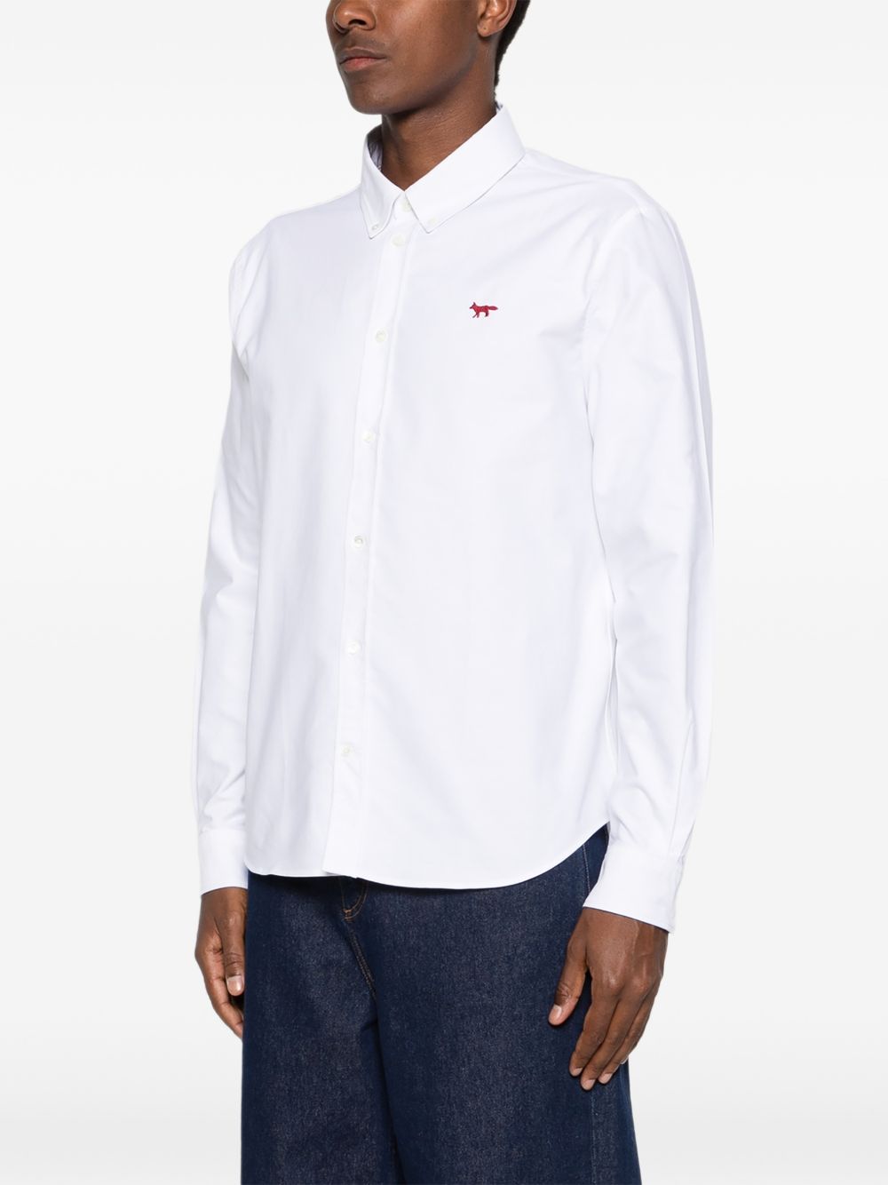 Maison Kitsuné Maison KitsunÃ© Profile Fox cotton shirt