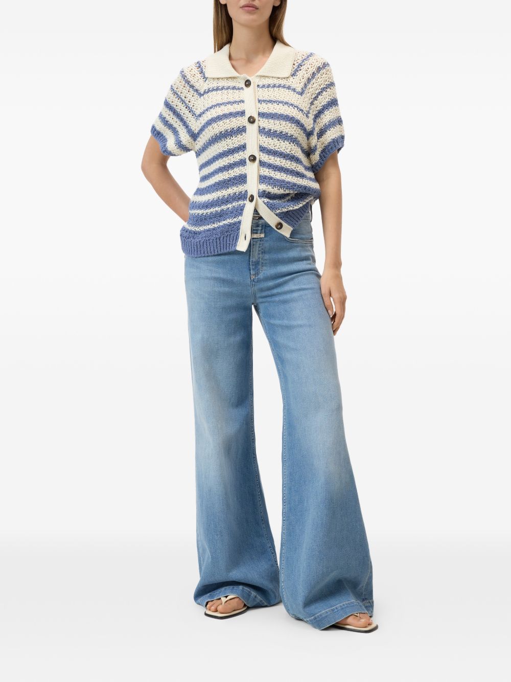 Closed Striped cotton cardigan