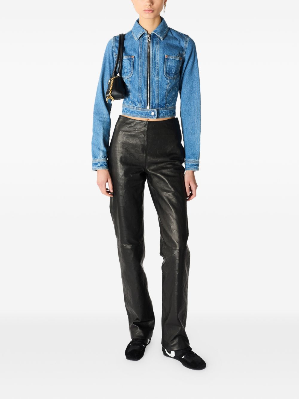 Marine Serre Denim cotton jacket
