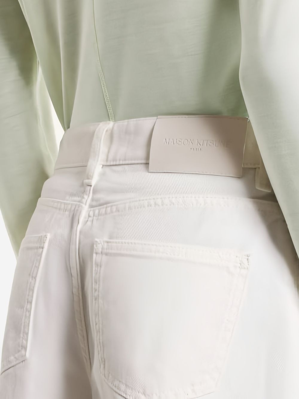 Maison Kitsuné Maison KitsunÃ© Denim cotton shorts