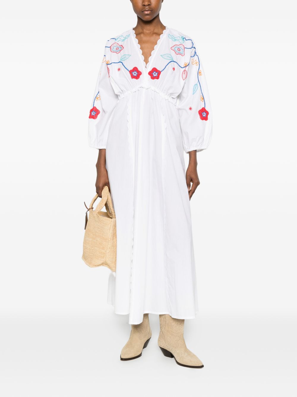 Forte Forte Embroidered cotton dress