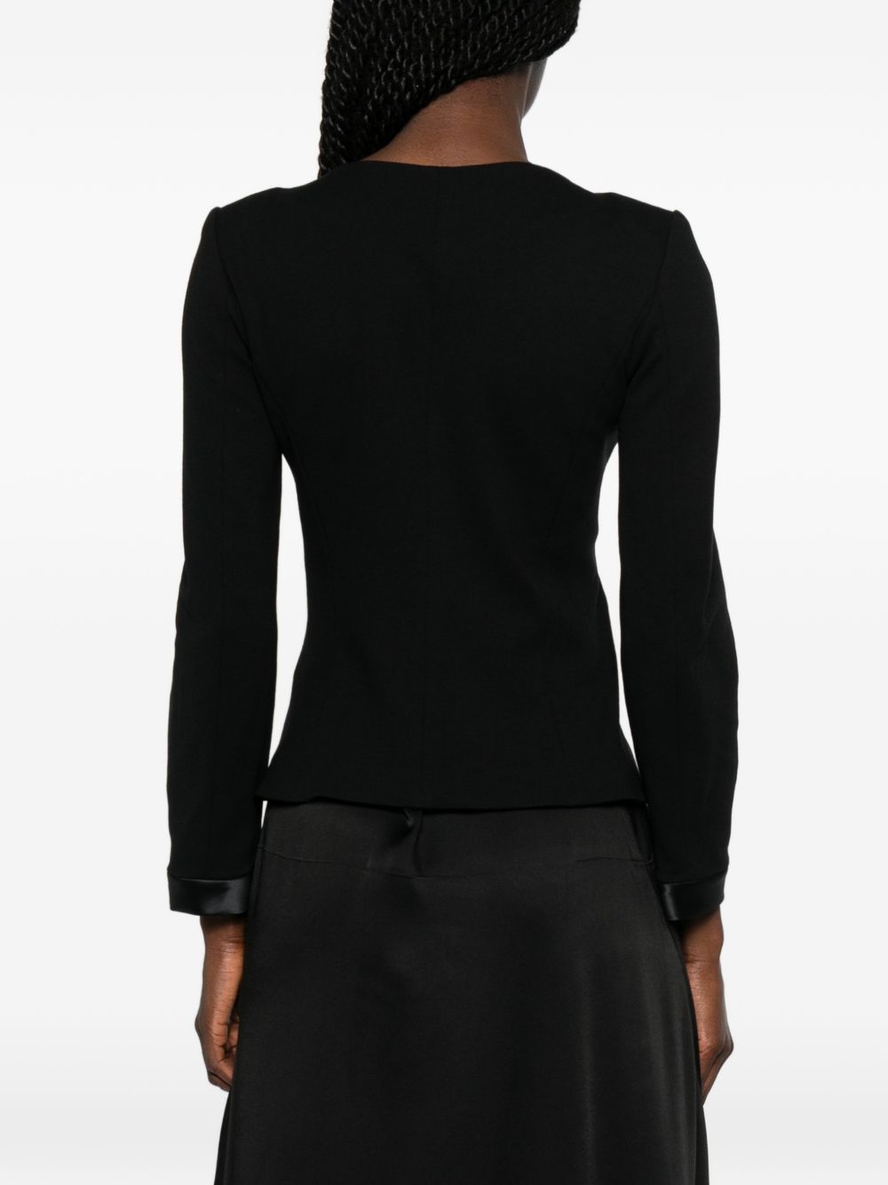 Emporio Armani Collarless Zip-Front Jacket