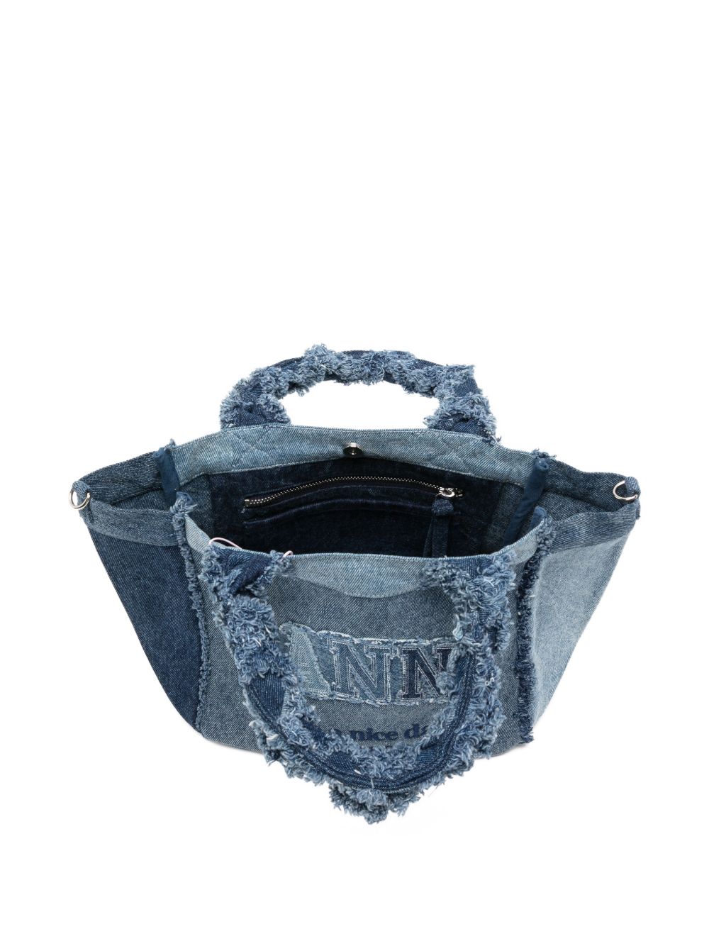 Ganni Denim small tote bag