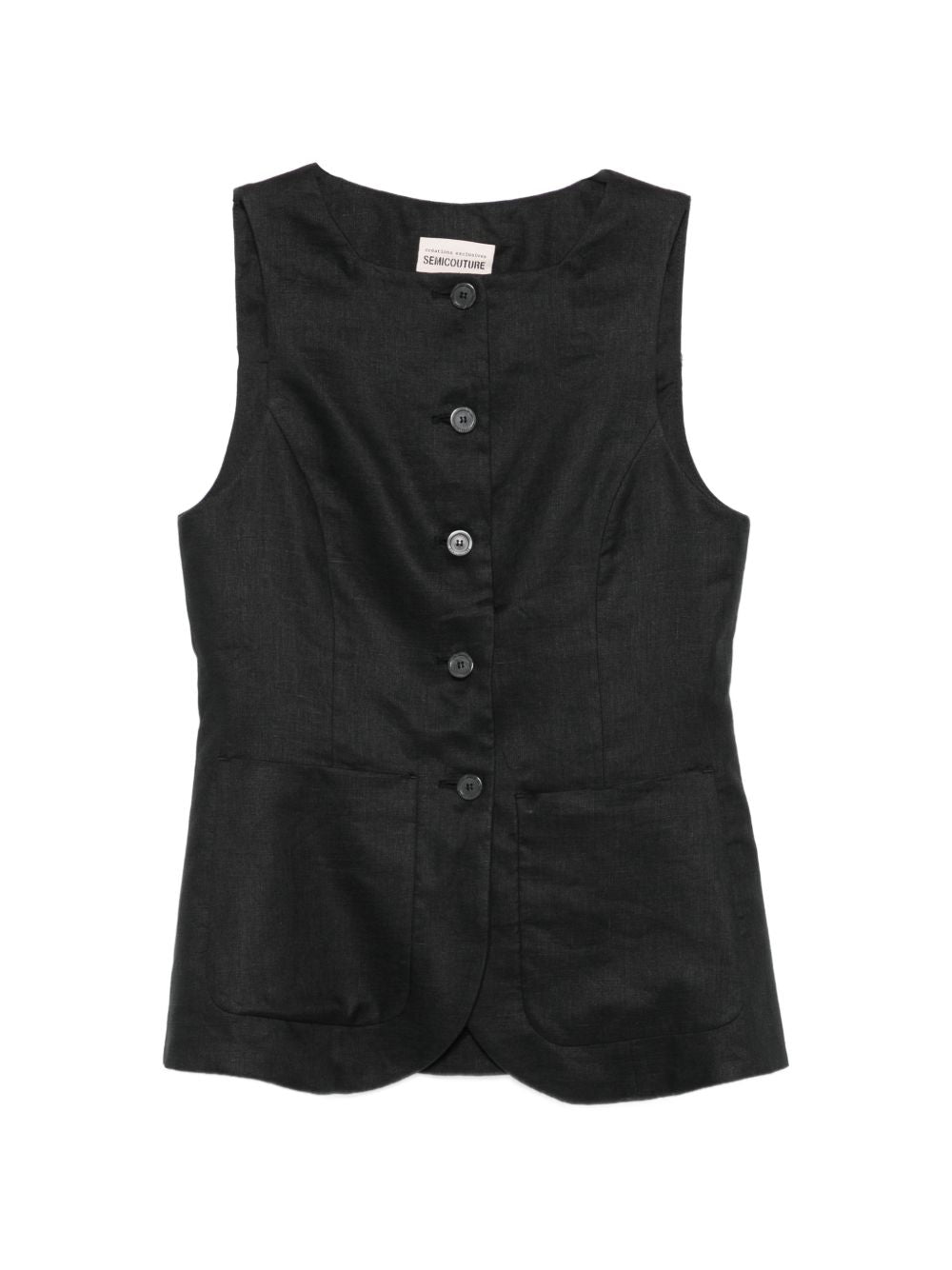 Semicouture Glenna linen vest
