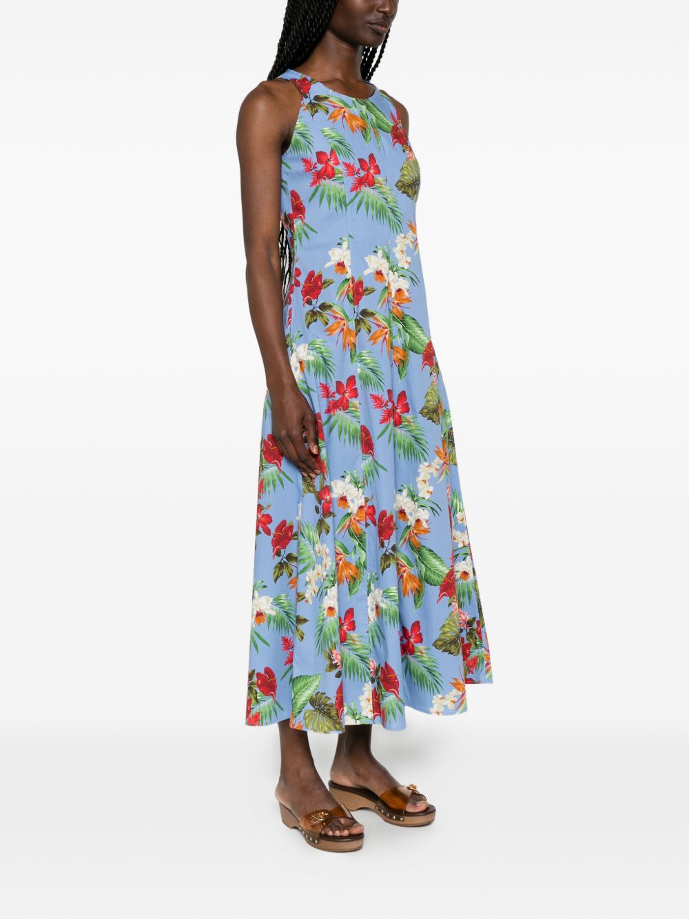 Archivio '67 Printed cotton midi dress