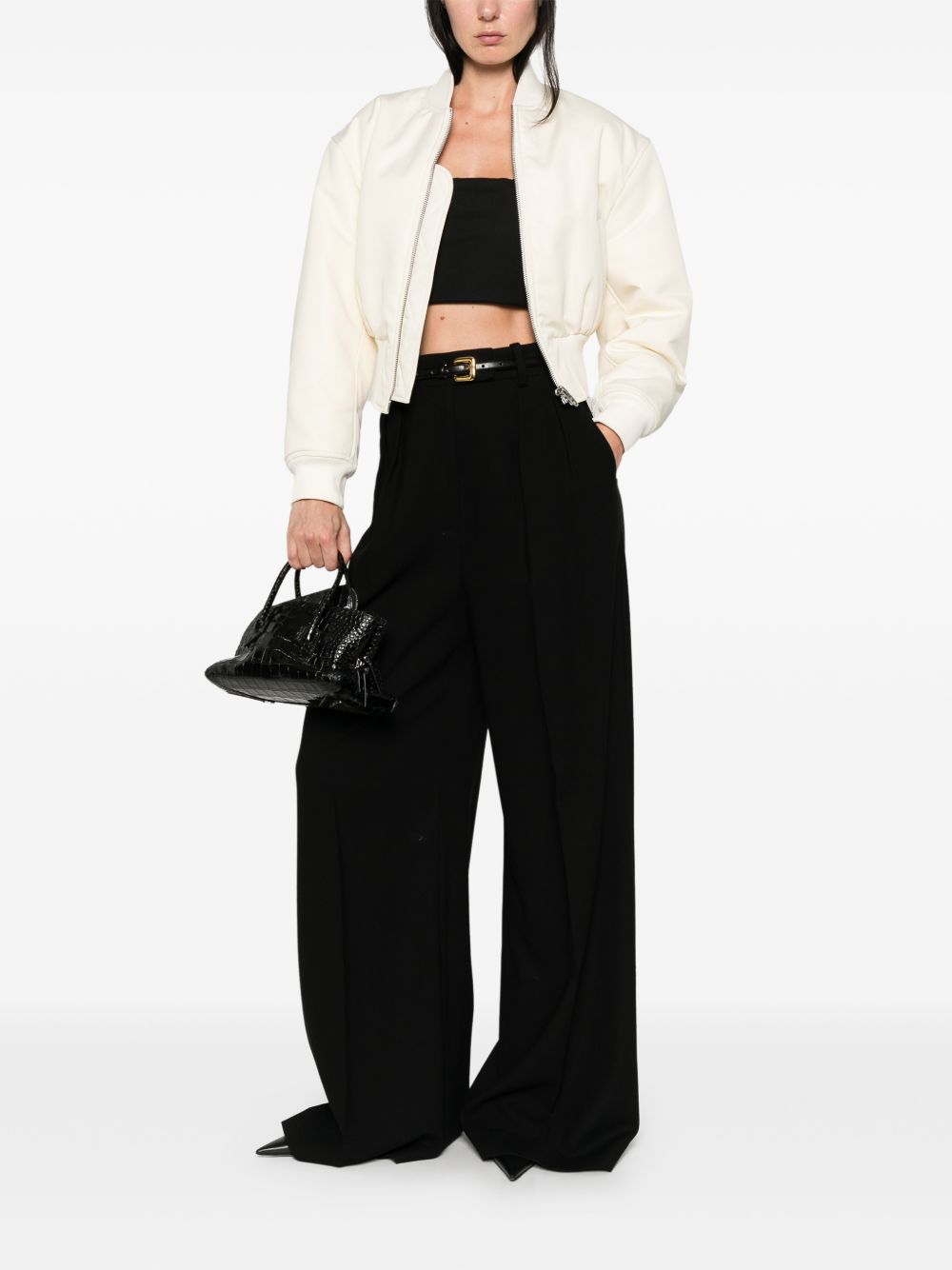 Balenciaga Cropped bomber jacket