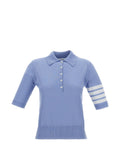 Thom Browne T-shirts and Polos LIGHT BLUE