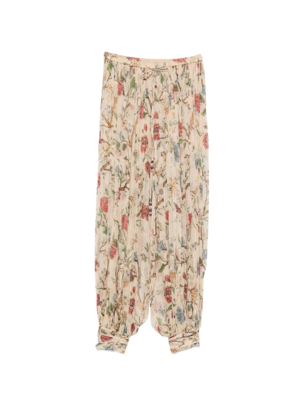 Into The East Printed Silk Trousers